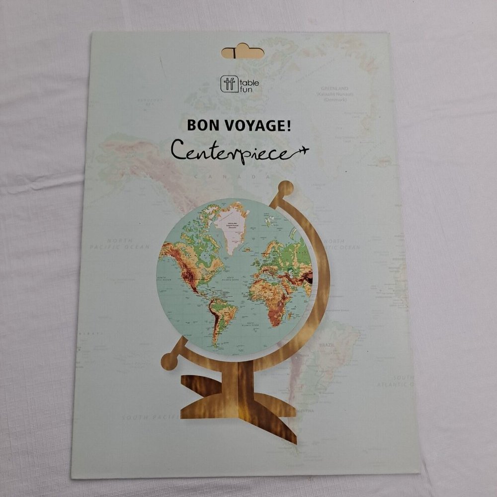 Globe Bon Voyage Centerpiece Party Table Decor travel vacation lover